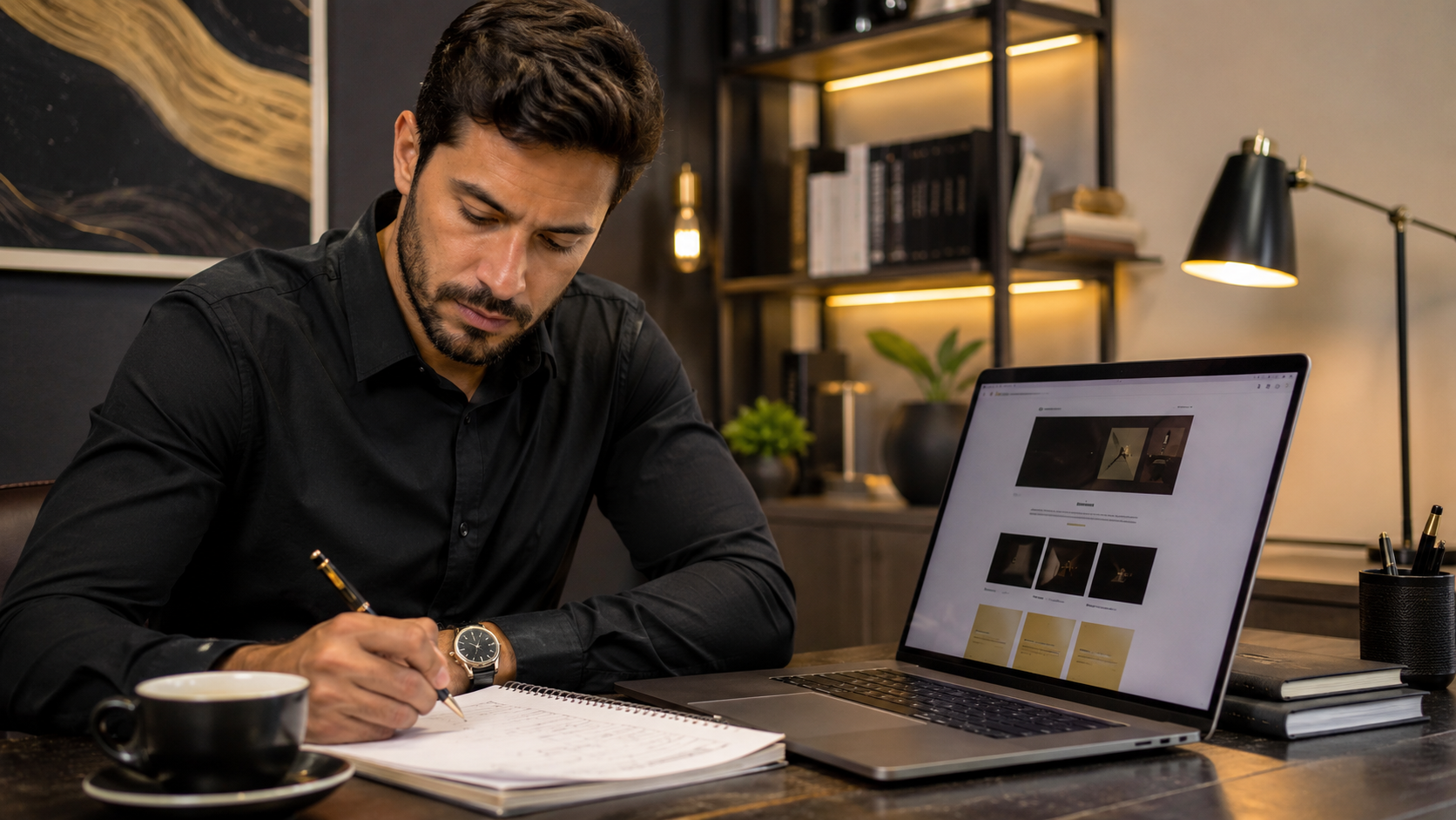 Profissional planejando oferta e estrutura de comunicação para vender mais